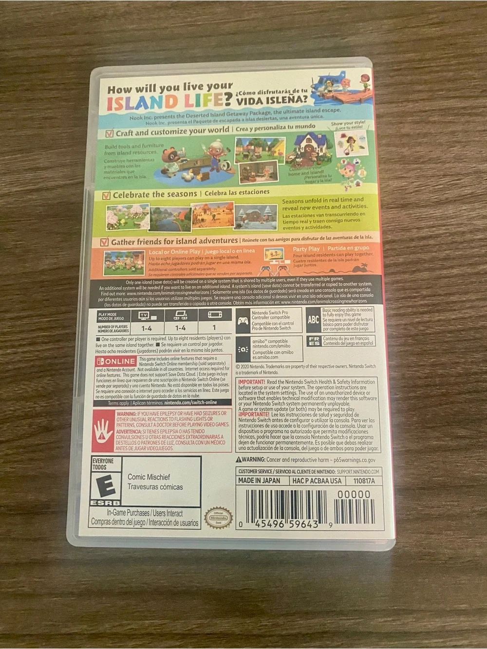 Nintendo Switch Animal Crossing New Horizons Game Case - Blue, Green, Yellow